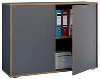 Aktenschrank VCM "B&uuml;roschrank Aktenschrank Sideboard Salia 2fach", schwarz