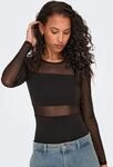 Langarmbody ONLY, Damen, Gr. XS (34), N-Gr, schwarz, Single Jersey, Obermaterial: 95%