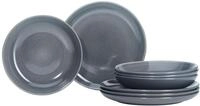 Tafelservice RITZENHOFF & BREKER "Toledo", grau (anthrazit), 8 Stk., Steinzeug,