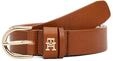 Lederg&uuml;rtel TOMMY HILFIGER "ESSENTIAL EFFORTLESS 2.5 cm breit GOLD", Damen,...