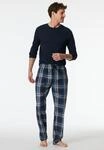 Pyjamahose SCHIESSER "Mix + Relax", Herren, Gr. 48, N-Gr, blau (914, sonstiges), Web,