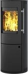 Kaminofen KLEINING "&raquo;LUGANO&laquo; schwarz, 6 kW, Dauerbrand, gebogene Sichtscheibe",