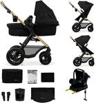 Kombi-Kinderwagen KINDERKRAFT "MOOV 2 4in1 AIR", Baby, schwarz, Stahl, Kinderwagen