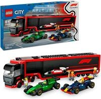 Konstruktionsspielsteine LEGO "F1 Transporter mit RB20 & AMR24 F1 Rennautos (60445),
