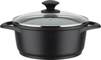 Kochtopf GSW "Gourmet Granit", schwarz (schwarz, graphit), H:12,5cm &Oslash;:28cm, T&ouml;pfe,