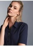 Poloshirt TRIGEMA "TRIGEMA Slim Fit Poloshirt mit Kristallsteinen", Damen, Gr....