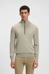 Rollkragenpullover BOSS ORANGE "Kanobix Half Zip Cotton Cashmere", Herren, Gr....