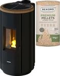 Pelletofen FREEPOINT "Chrome 7", schwarz, Kamin&ouml;fen, Pelletofen
