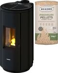Pelletofen FREEPOINT "Chrome 7", schwarz, Kamin&ouml;fen, Pelletofen