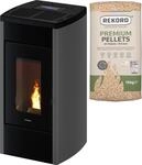 Pelletofen FREEPOINT "Duke 14 raumluftunabh&auml;ngig", schwarz, Kamin&ouml;fen, Pelletofen,