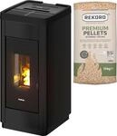 Pelletofen FREEPOINT "Life 9", schwarz, Kamin&ouml;fen, Pelletofen
