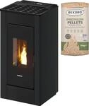 Pelletofen FREEPOINT "Sharp", schwarz, Kamin&ouml;fen, Pelletofen