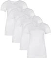 Unterhemd BAMBOO BASICS "T-Shirt KATE 4er Pack", Damen, Gr. S, N-Gr, wei&szlig;,
