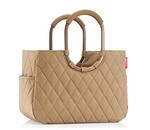 Shopper REISENTHEL "loopshopper L", beige (rhom. ginger), B:46cm H:34,5cm T:25cm,