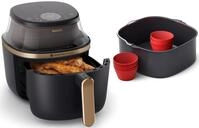 PHILIPS Hei&szlig;luftfritteuse "Airfryer 3000 NA342/00, mit 7.2L, Sichtfenster", schwarz