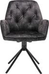 Esszimmerstuhl BYLIVING "Sarina", grau (anthrazit, schwarz), B:64cm H:89cm T:63cm,