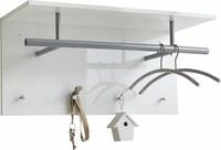 Garderobenpaneel FMD "Spot", wei&szlig; (wei&szlig; hochglanz), B:72cm H:35cm T:29,5cm,