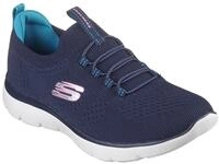 Slip-On Sneaker SKECHERS "SUMMITS", Damen, Gr. 35, blau (navy, rosa), Textil,...