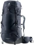Trekkingrucksack DEUTER "Aircontact Lite 45 + 10 SL", schwarz (schwarz, graphite),