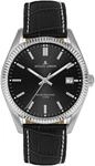 Quarzuhr JACQUES LEMANS "Derby", schwarz (schwarz, schwarz), Armbanduhren, Herren,