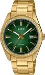 Quarzuhr, gold (goldfarben, moosgr&uuml;n), CASIO TIMELESS COLLECTION, Armbanduhren,