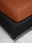 Spannbettlaken IRISETTE "Jupiter 8", orange, L:200cm, Mako-Jersey, Obermaterial: 100%