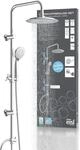 Brausegarnitur EISL, silber (chrom), H:105,4cm, ABS-Kunststoff, Brausegarnituren,