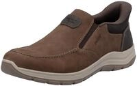 Slip-On Sneaker RIEKER, Herren, Gr. 40, braun (braun, dunkelbraun), Leder,