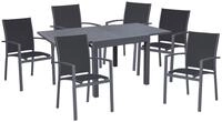 Garten-Essgruppe GARDEN PLEASURE "ELENA", grau (anthrazit, anthrazit, anthrazit),