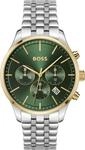 Chronograph BOSS "AVERY", silber (silberfarben, gr&uuml;n), Armbanduhren, Herren,