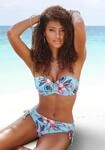 Bikini-Hose LASCANA "Malia", Damen, Gr. 34, N-Gr, blau (hellblau, bedruckt),