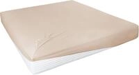 Spannbettlaken PRIMERA "Elasthan-Feinjersey", beige, 1 Stk., Jersey-Elasthan,