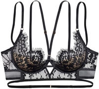 Push-up-BH LASCANA, Damen, Gr. 70, Cup C, schwarz, Microtouch, Obermaterial: 95%