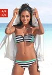 Bandeau-Bikini-Top KANGAROOS "Anita", Damen, Gr. 32, Cup A/B, schwarz-wei&szlig; (schwarz,