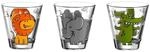 Kinderbecher LEONARDO "Kinderbecher Bambini 215 ml 3er Set bunt", bunt, 3 tlg., Glas,