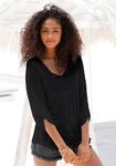 Strandshirt BUFFALO, Damen, Gr. 32/34, schwarz, Jersey, Obermaterial: 100% Viskose.