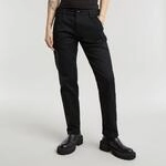 Chinohose G-STAR "Kate Chino Boyfriend", Damen, Gr. 27, L&auml;nge 30, schwarz (dk