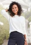 Rundhalspullover LASCANA, Damen, Gr. 32/34, beige (naturwei&szlig;), Strick,...