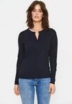 Strickjacke SAINT TROPEZ "A8661, MilaSZ R-Neck Cardigan", Damen, Gr. L, blau...