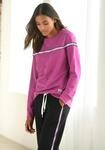 Sweater H.I.S, Damen, Gr. 32/34, lila (beere), Sweatware, Obermaterial: 77%