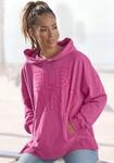 Kapuzensweatshirt ELBSAND "Lioba", Damen, Gr. XXL (44), pink, angeraute Sweatware,