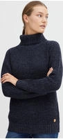 Strickfleece-Pullover OXMO "Strickpullover OXNanna", Damen, Gr. L, blau (total