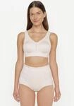 B&uuml;gelloser BH SUSA "Cremona", Damen, Gr. 85, Cup H, beige (sand), Obermaterial: 65%