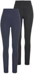 Leggings BOYSEN'S, Damen, Gr. 36, N-Gr, blau (marine, schwarz), Jersey, Obermaterial: