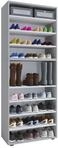 Schuhschrank VCM "XXL Holz Gro&szlig;er Schuhschrank Schuhregal Lona 9", grau, B:70cm