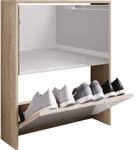 Schuhschrank VCM "Holz Schuhschrank Schuhkipper Spiegel Stido L", braun (honig,