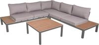 Gartenlounge-Set GARDEN PLEASURE "&raquo;VALENTINA&laquo;", grau (grau, hellbraun, anthrazit),