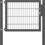 Zauneinzelt&uuml;r ALBERTS "Flexo Plus", grau (anthrazit), B:100cm H:80cm, Stahl, Tore,