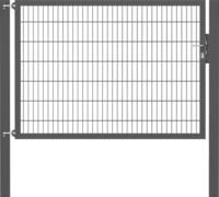 Zauneinzelt&uuml;r ALBERTS "Flexo Plus", grau (anthrazit), B:200cm H:140cm, Stahl, Tore,