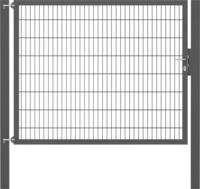Zauneinzelt&uuml;r ALBERTS "Flexo Plus", grau (anthrazit), B:200cm H:160cm, Stahl, Tore,